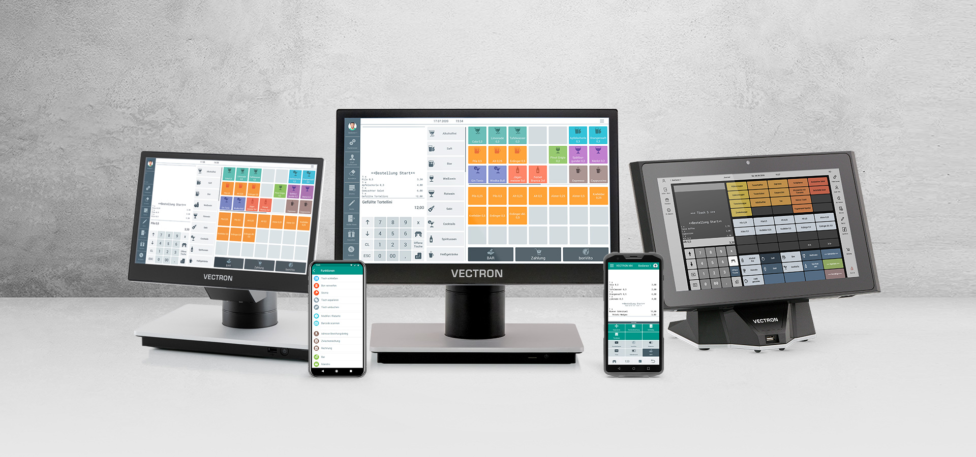 Vectron Kassensysteme – Vom stationären Terminal über mobiles Bestellen bis zur Cloud-Anbindung